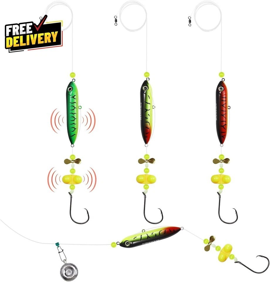 Catfish Float Rig Demon Dragon Style Rattling Line Float Propeller and Circle...