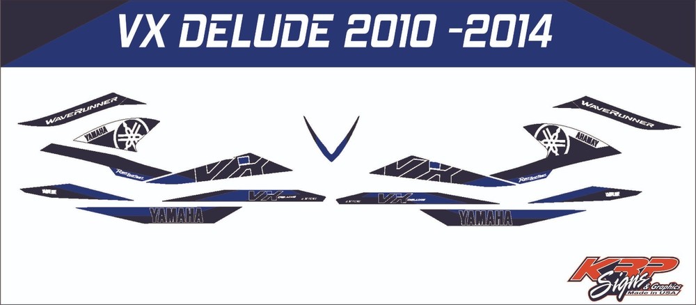 YAMAHA WAVERUNNER VX DELUXE 2010-2014 Graphics/ Decal / Sticker Kit  BLUE