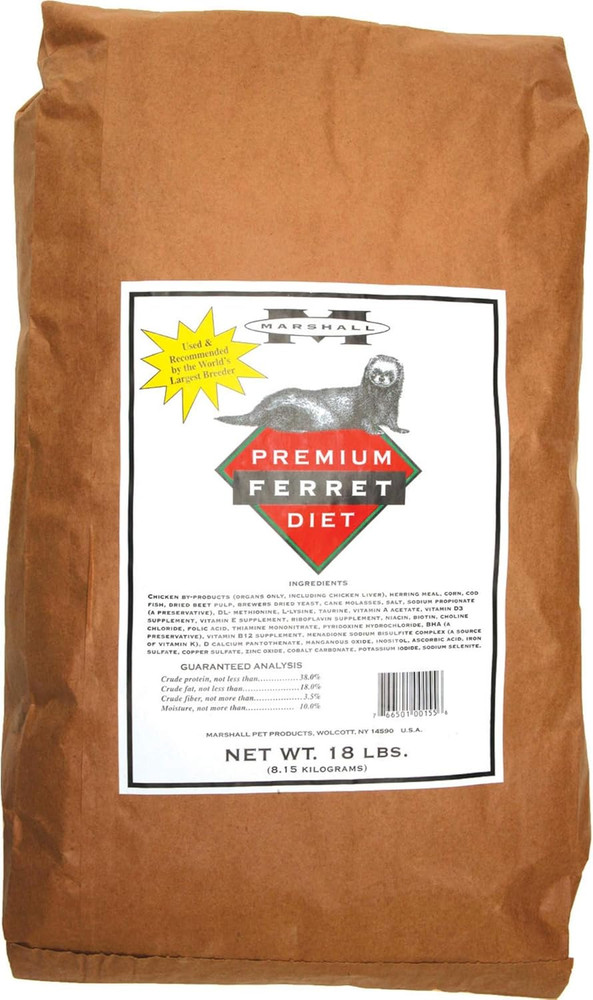 Marshall Premium Ferret Diet, 18-Pound Bag