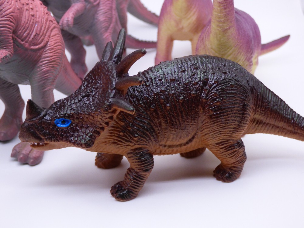 Assorted Medium Sized Plastic Dinosaur Toys - Lot of 11