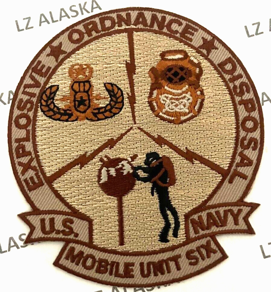 U.S. NAVY EOD MOBILE UNIT SIX DESERT PATCH (N5)