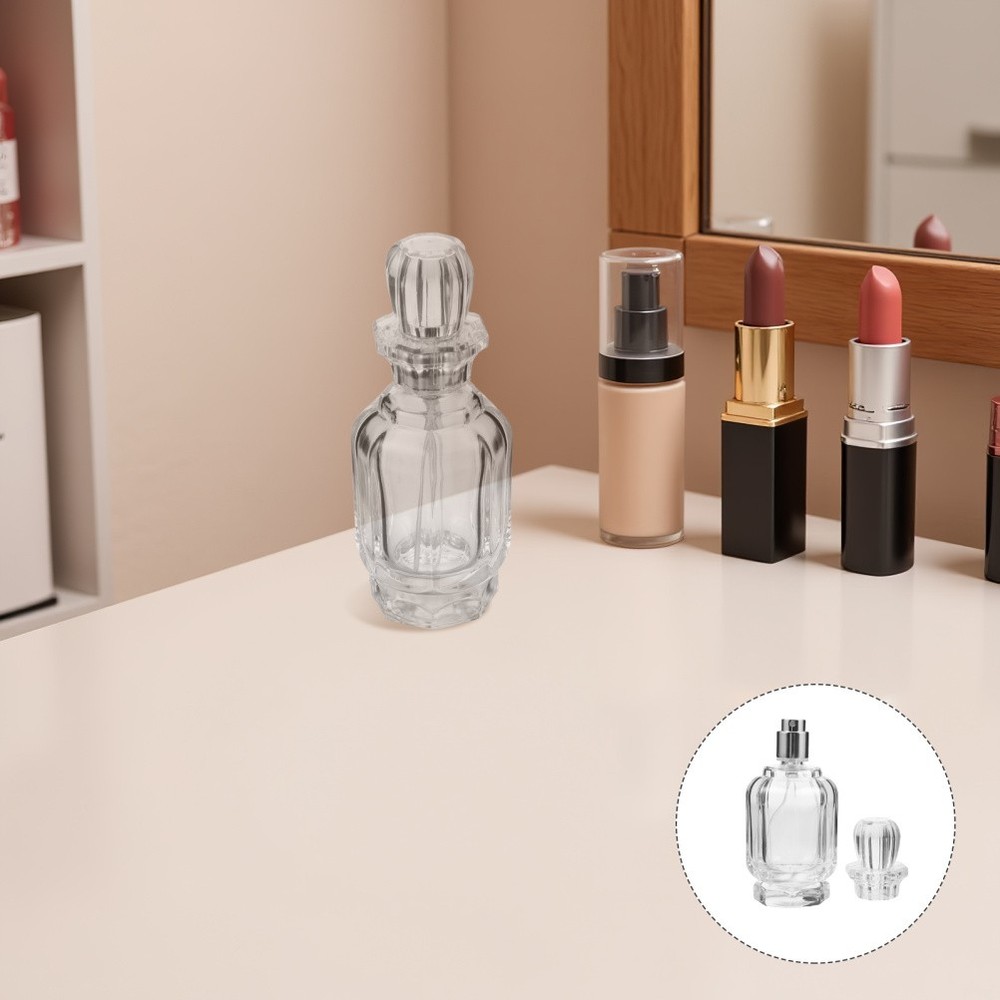 2 Pcs Reusable Perfume Bottle Refillable Glass Container Fine Mist Atomizer