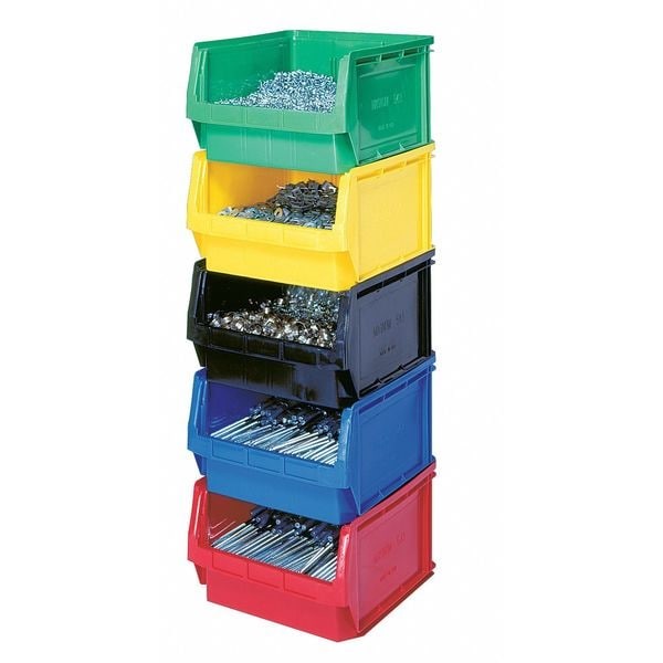 Quantum Storage Systems Qms533bl Storage Bin, Polyethylene, Blue, 11 7/8 In H,