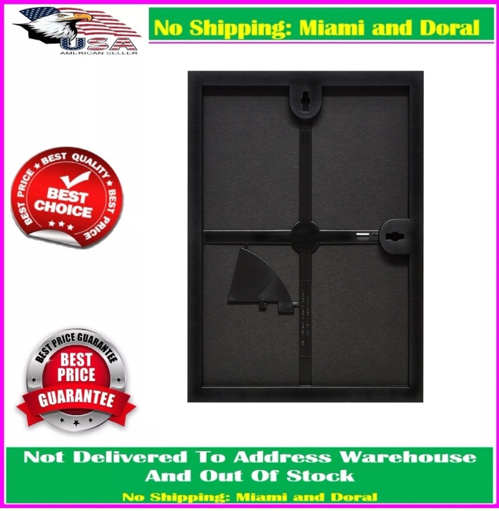 Mainstays 8.5x11 Front Loading Document Picture Frames, Black, Set of 6
