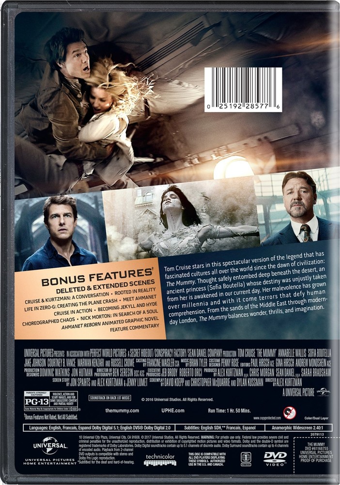 The Mummy (2017) DVD Tom Cruise NEW