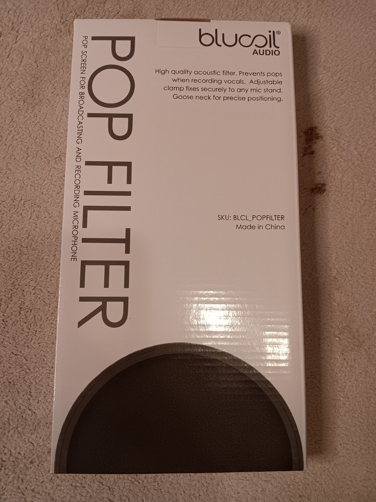 Blucoil Audio Universal Pop Filter For Microphone Brand New In Box