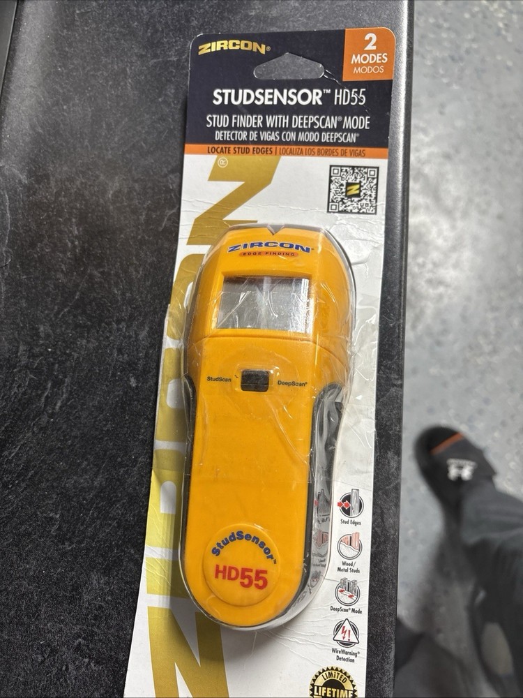 Zircon StudSensor HD55 Metal & Wood Stud Finder with Deep Scan