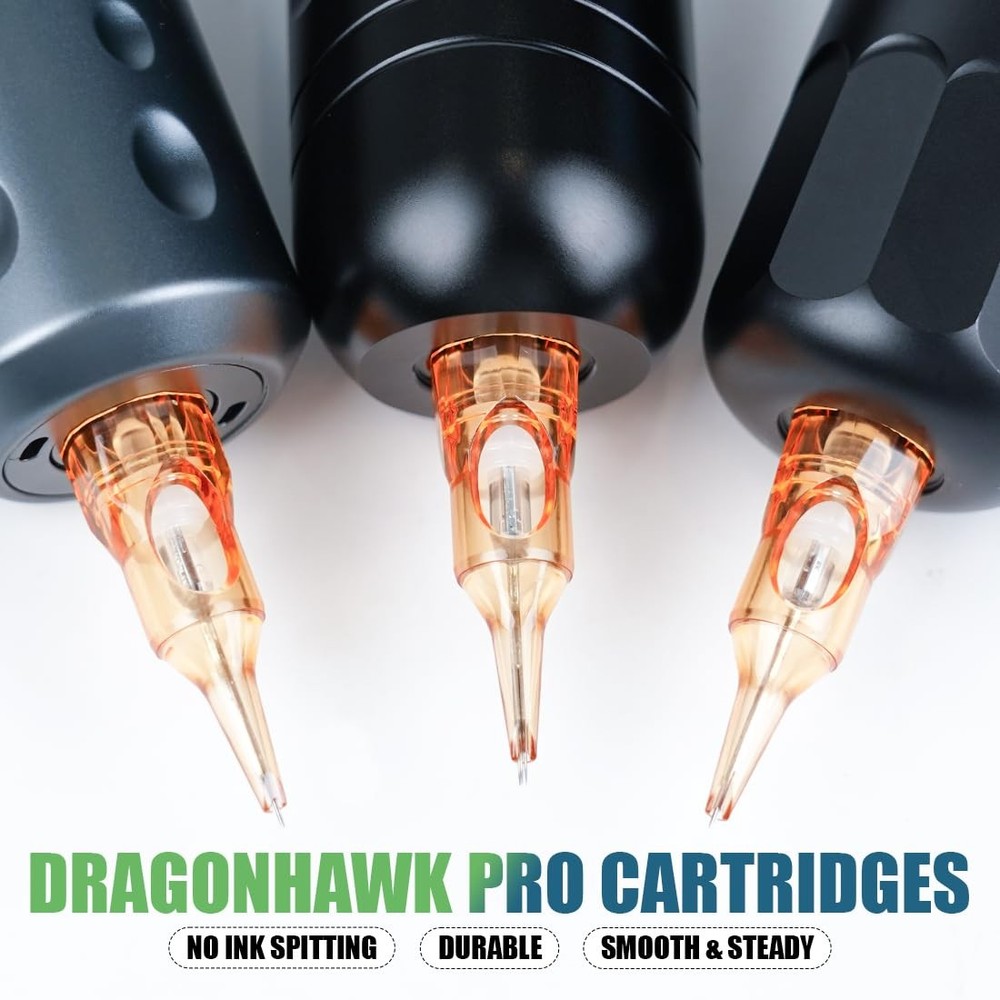 Dragonhawk A2 Wireless Tattoo Pen Kit with 2 Batteries – Adjustable Stroke 2....