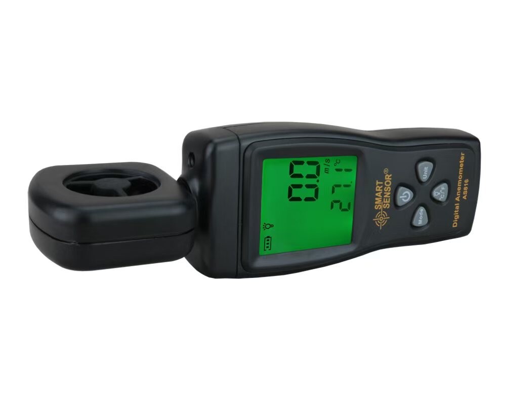 SMART SENSOR Digital Anemometer Handheld Air Wind Speed Meter Tester Backlight