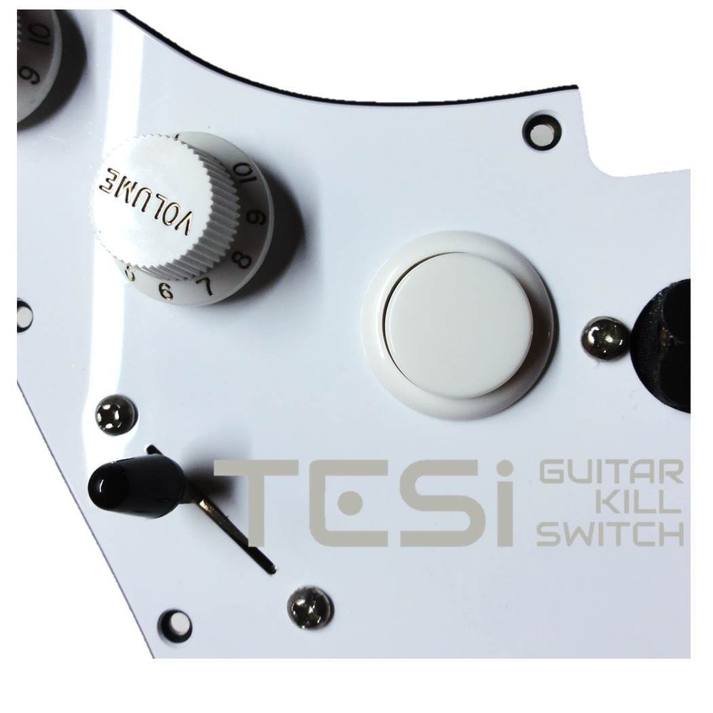 Tesi DITO Snap-in 24MM Guitar Arcade Push Button Kill Switch Solid White
