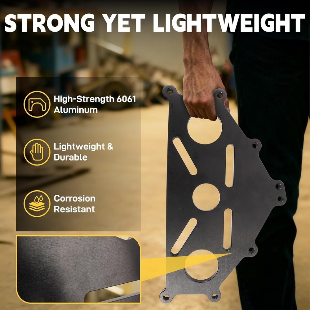 Heavy-Duty Engine Stand Adapter Plate - Complete Compatibility with Chevy SBC...