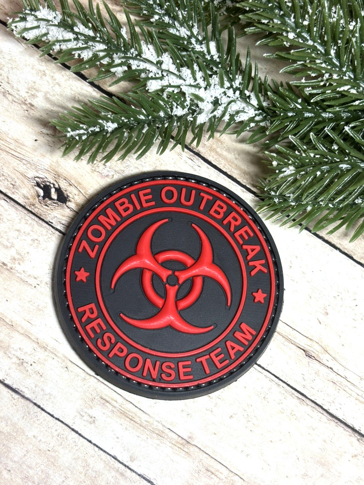 Zombie PVC Patch - Tactical Morale Patch - Zombie Outbreak Biohazard Gun Patch
