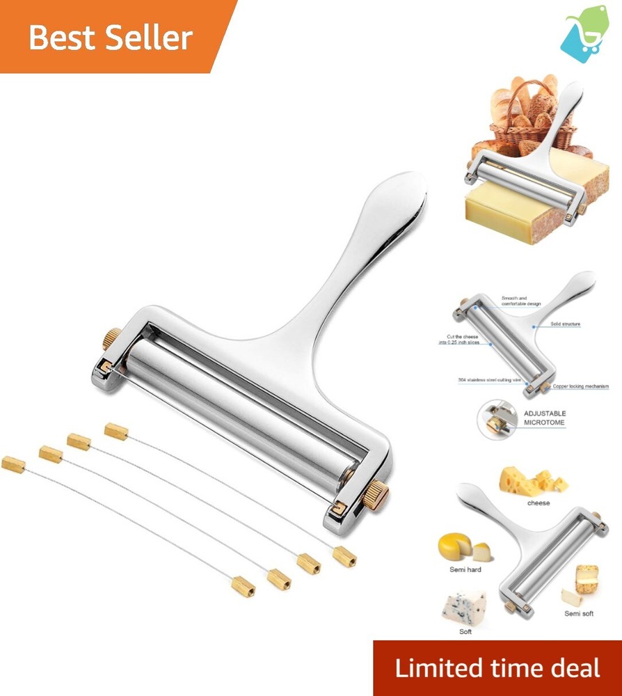 Versatile Heavy Duty Cheese Cutter - Cuts Soft & Semi-Hard Cheeses with Ease