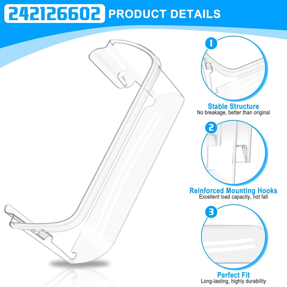 2 Pack Refrigerator Door Bin Shelf Replacement for Frigidaire 2421266