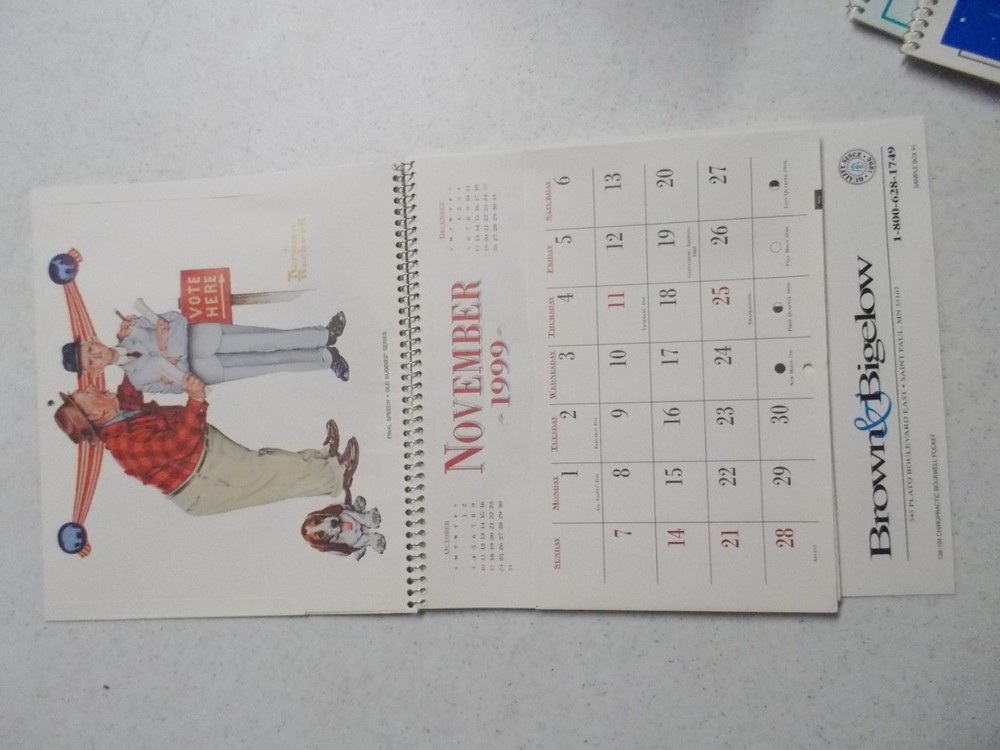 4 Vintage 1999 Calendars