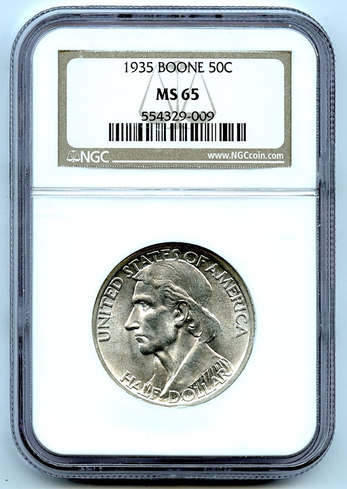 1935 Boone Silver Commemorative, NGC MS65