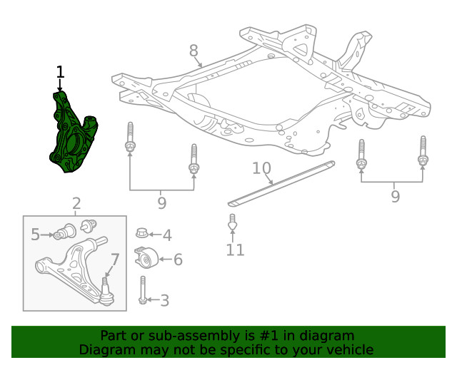 Genuine GM Driver Side Steering Knuckle 84210076