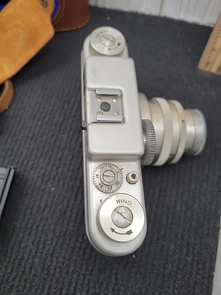 Vintage Argus c-four Camera Leather Half Case And GE Exposure Meter Sidekick