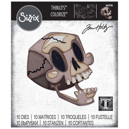 Tim Holtz Halloween "SKELLY", COLORIZE Thinlits 10 dies by Sizzix