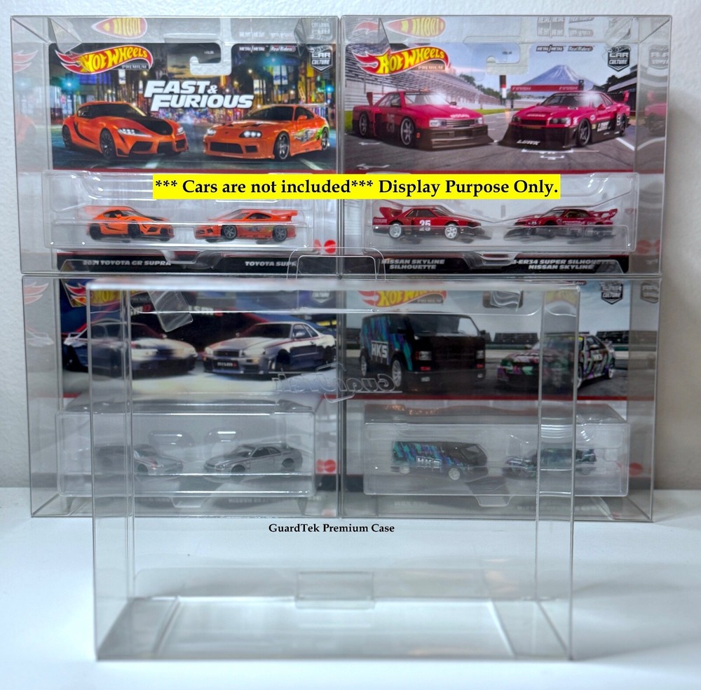 Guardtek Display Case for Hot Wheels Target 2 Pack 1969 Ford Mustang Boss(5 pcs)