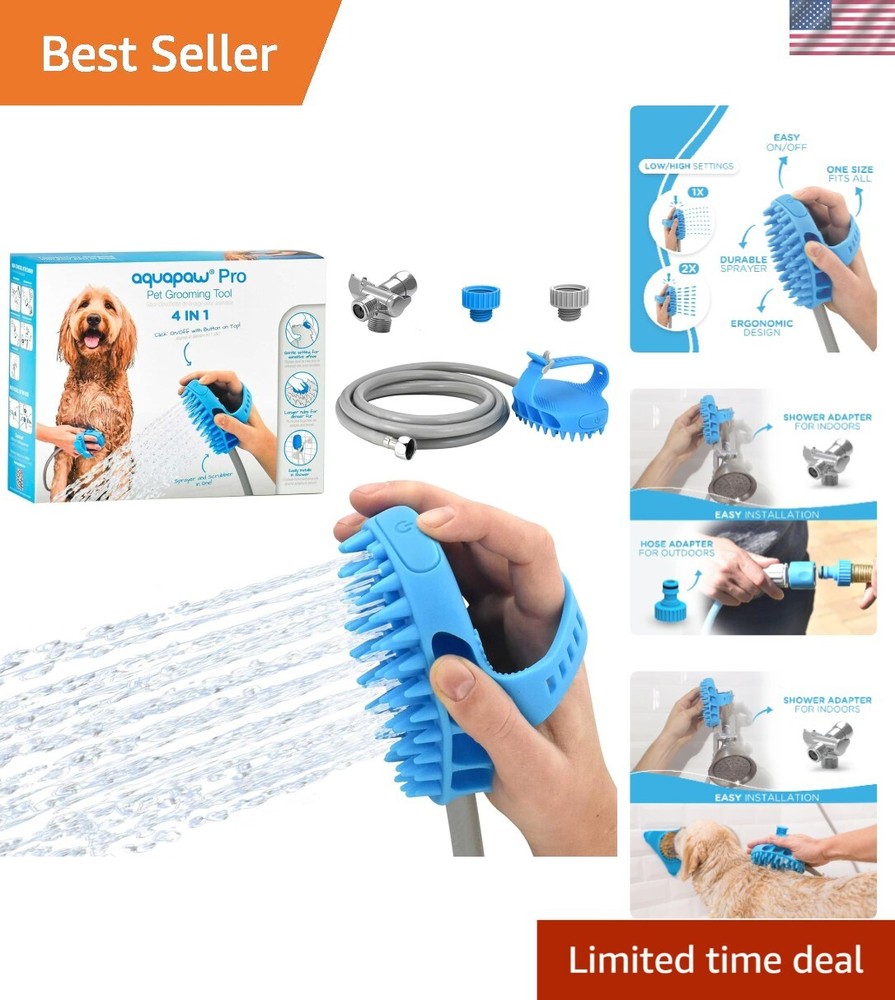 Grooming Made Easy: Dog Bath Brush Pro with Adjustable Water Settings