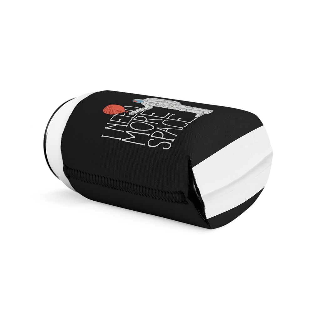 I Need More Space - Black Can Cooler Sleeve