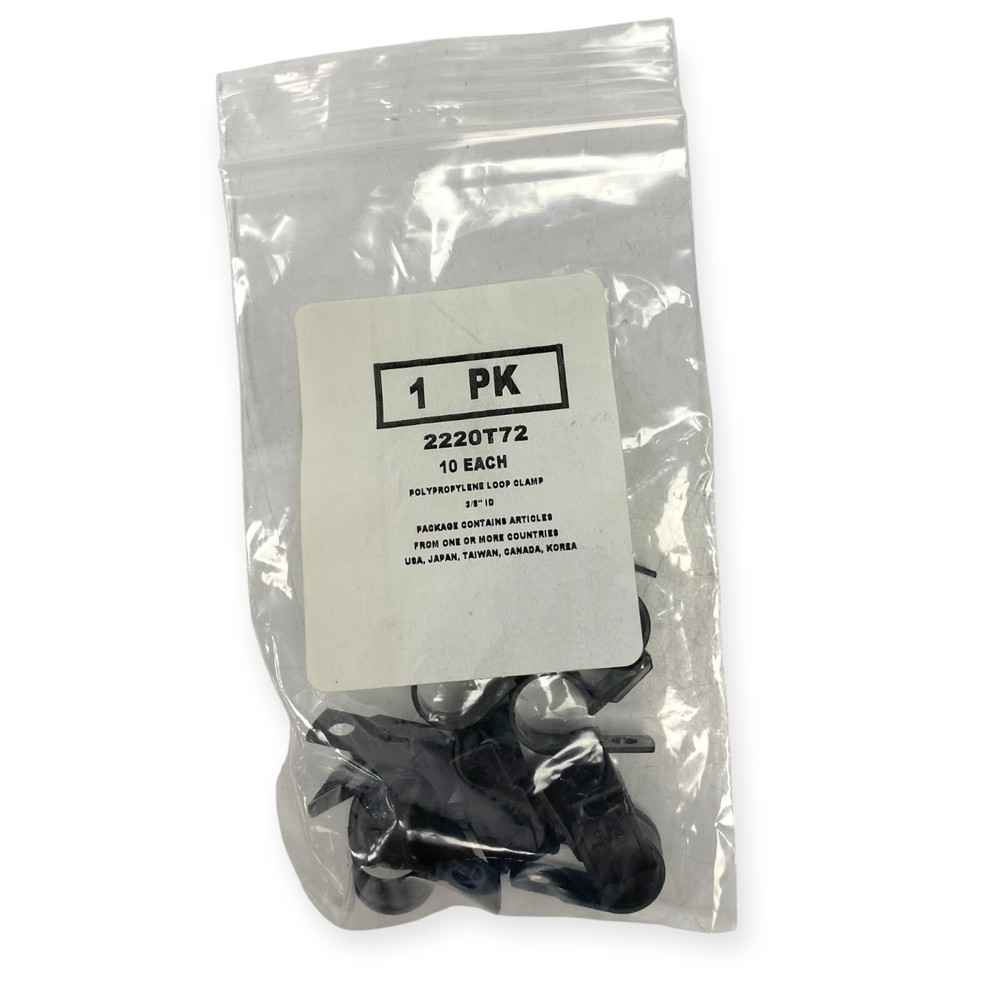 Polypropylene Loop Clamp 2220T72  3/8 in ID, Pack of 10