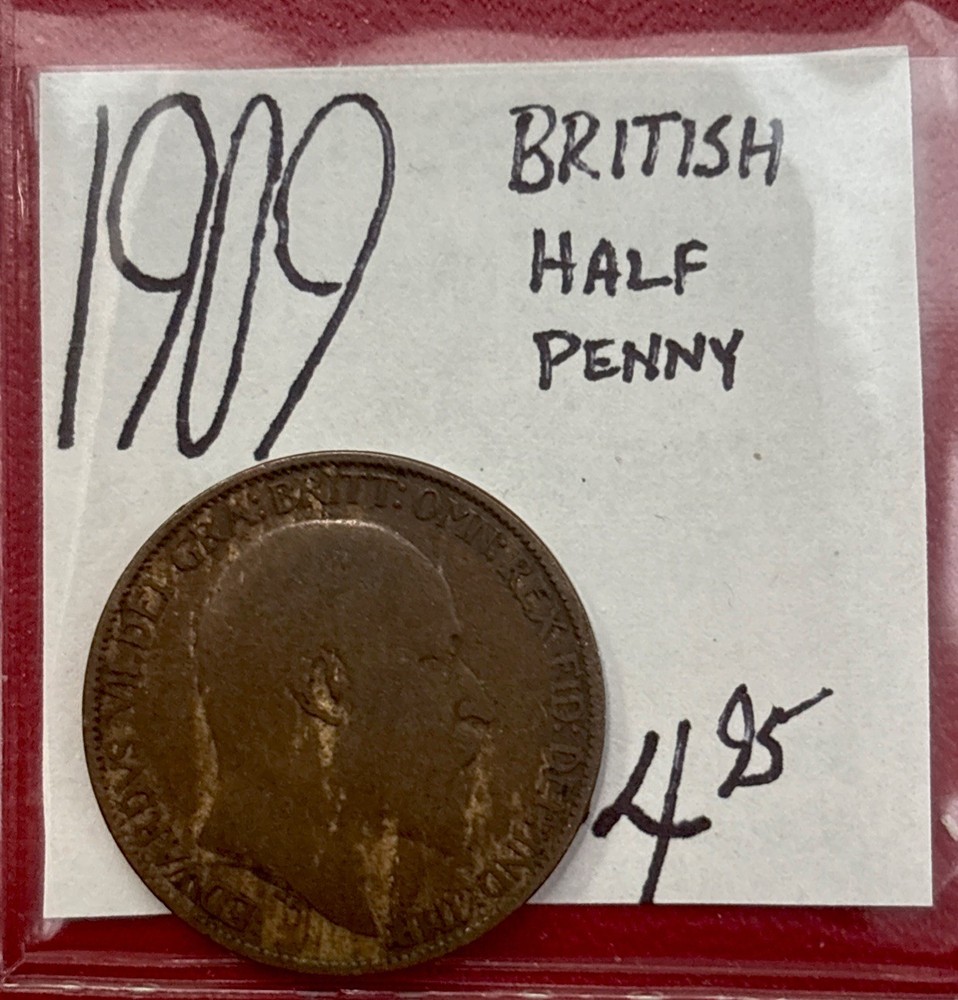 1909 British Half Penny! ENN Coins