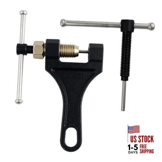 Motorcycle Chain Breaker Tool with Replacement Thimble,Durable Motorcycle
