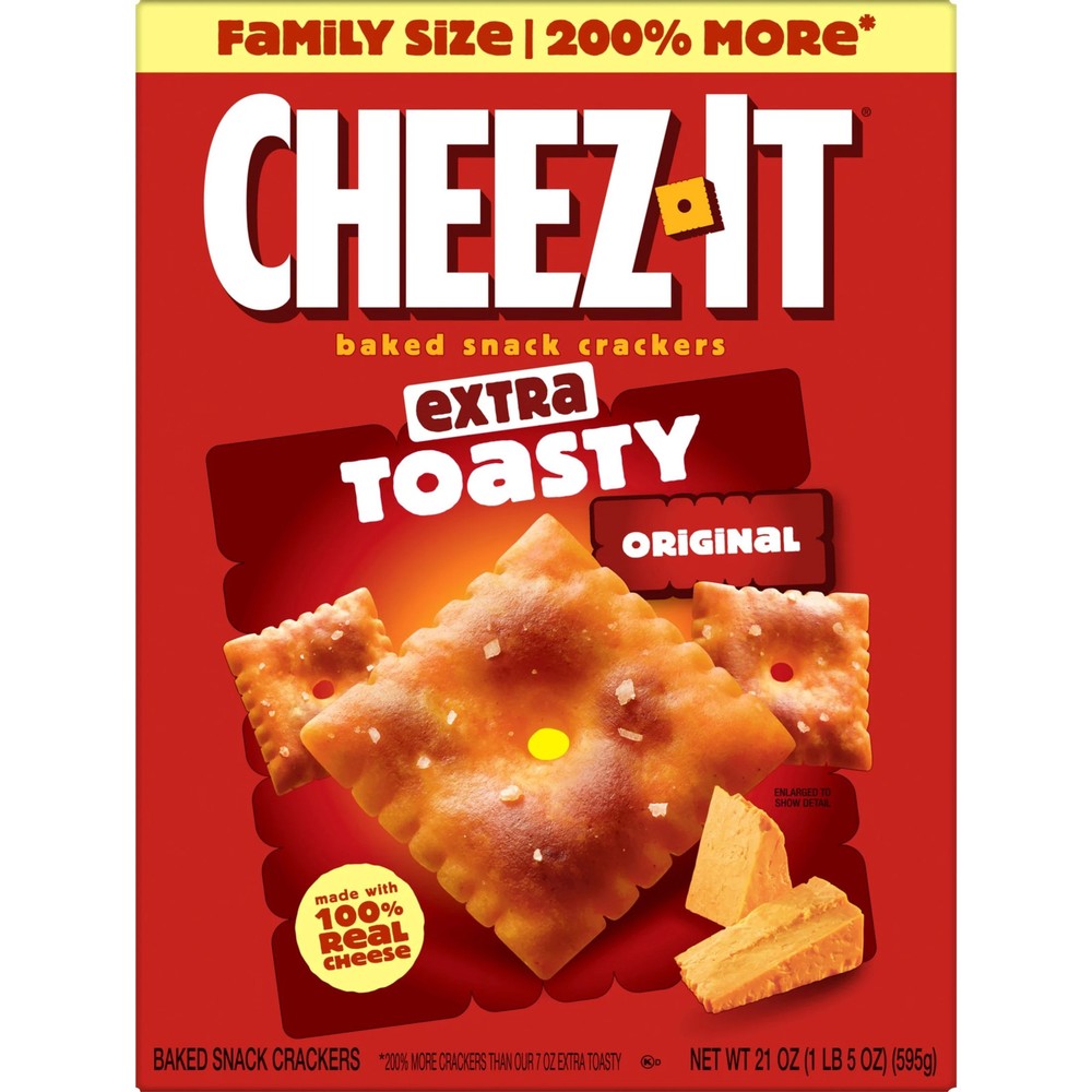 Extra Toasty Cheese Crackers Baked Snack