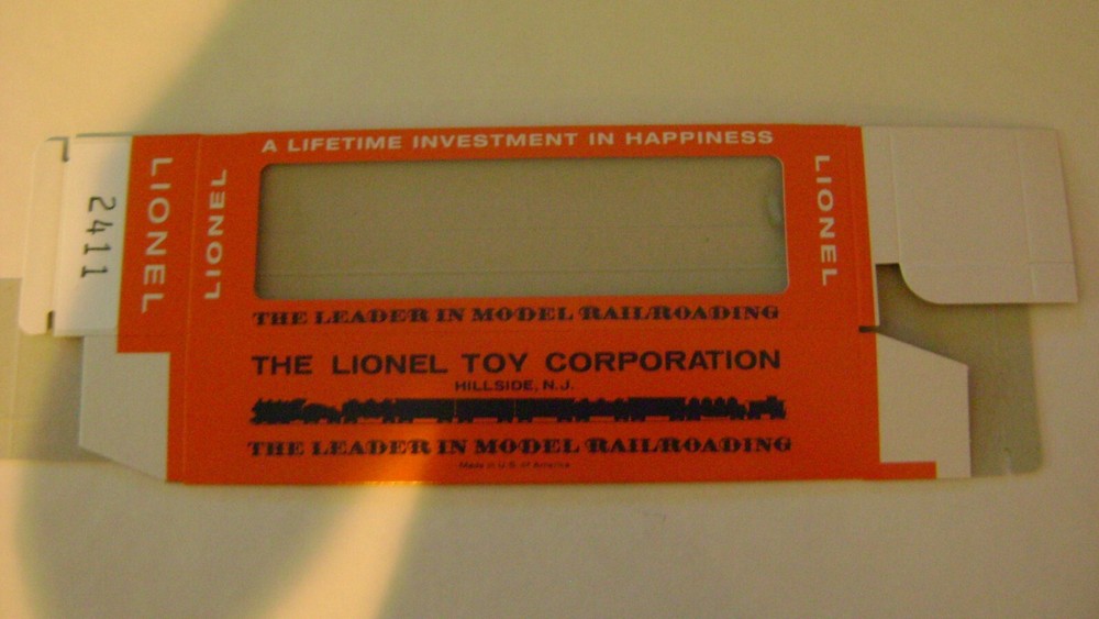 Lionel Licensed 2411 Die-Cast Flatcar Window Box