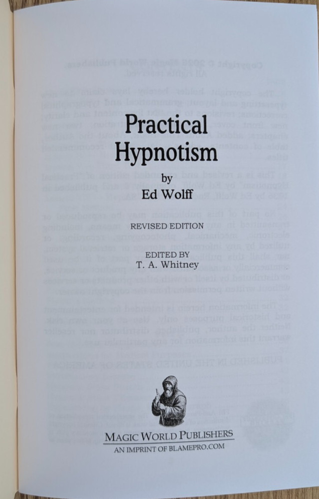 Practical Hypnotism by Ed Wolf (Learn to be a hypnotist!)