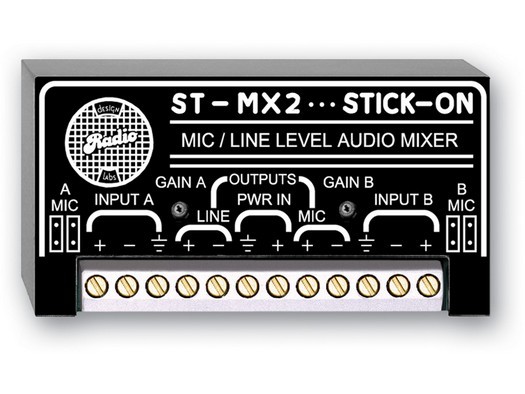 RDL ST-MX2 2 Microphone or Line Input Mixer/Microphone and Line Out