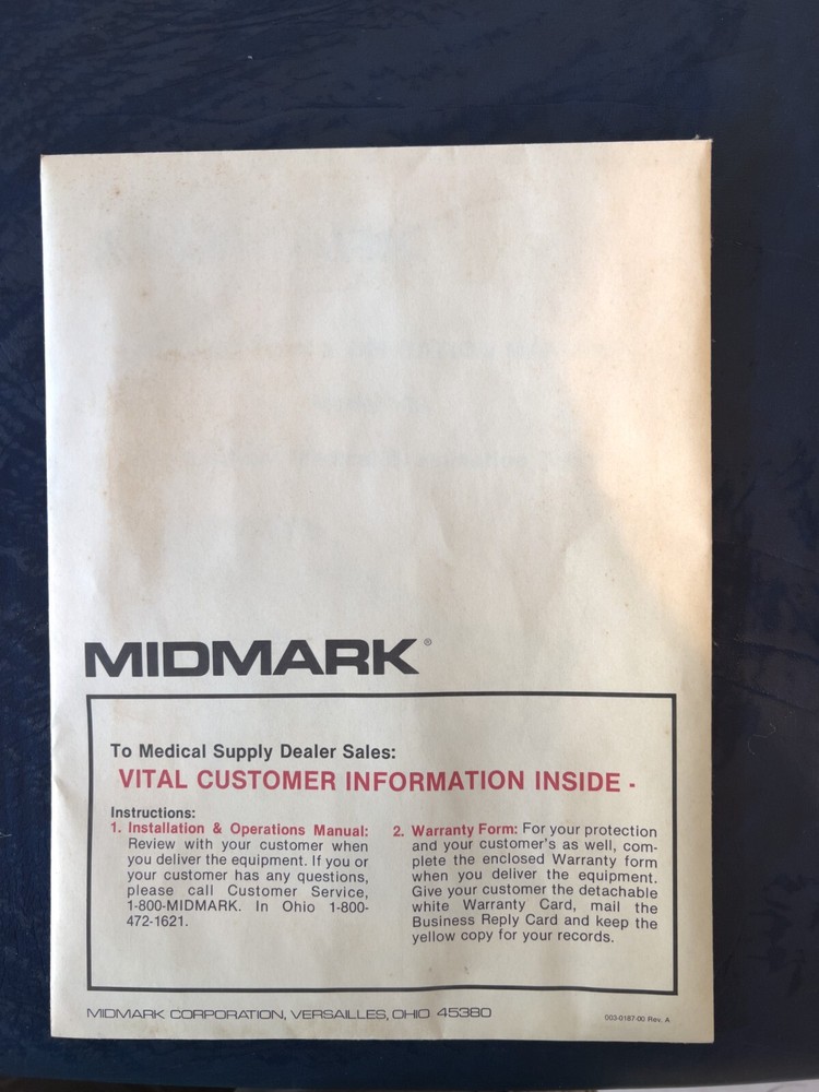 Slightly Used Midmark Ritter Examination Table