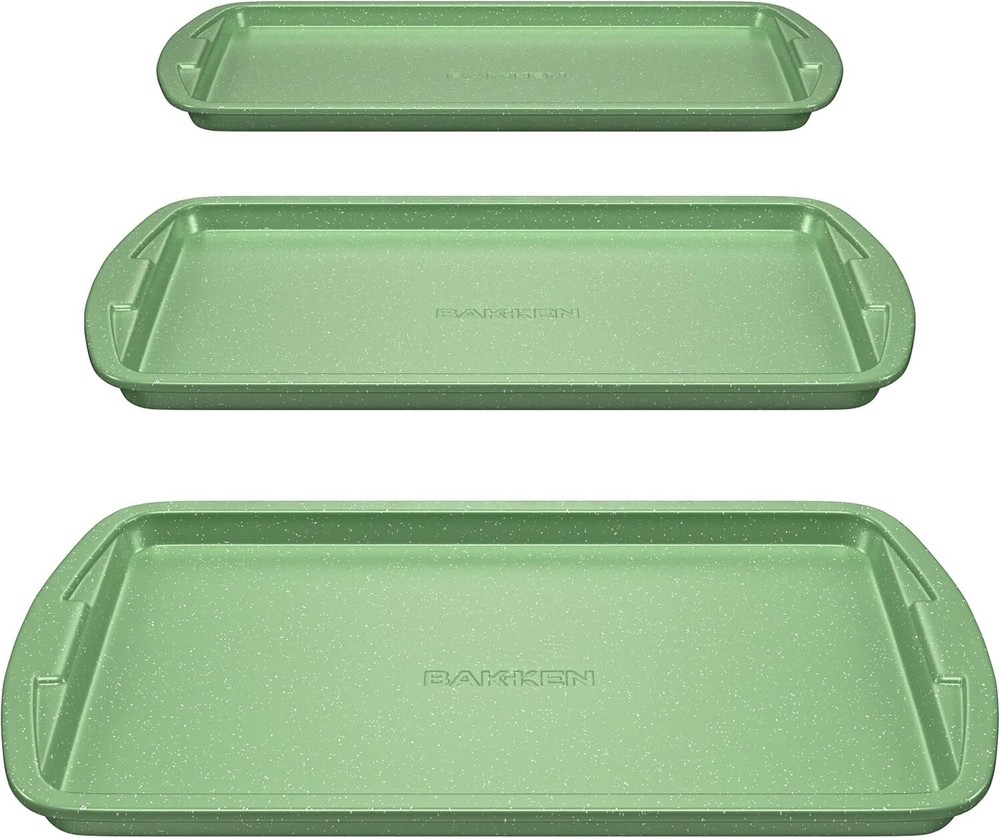 Baking Pan Set of 6 - Stackable, non-stick baking pans for home cooking
