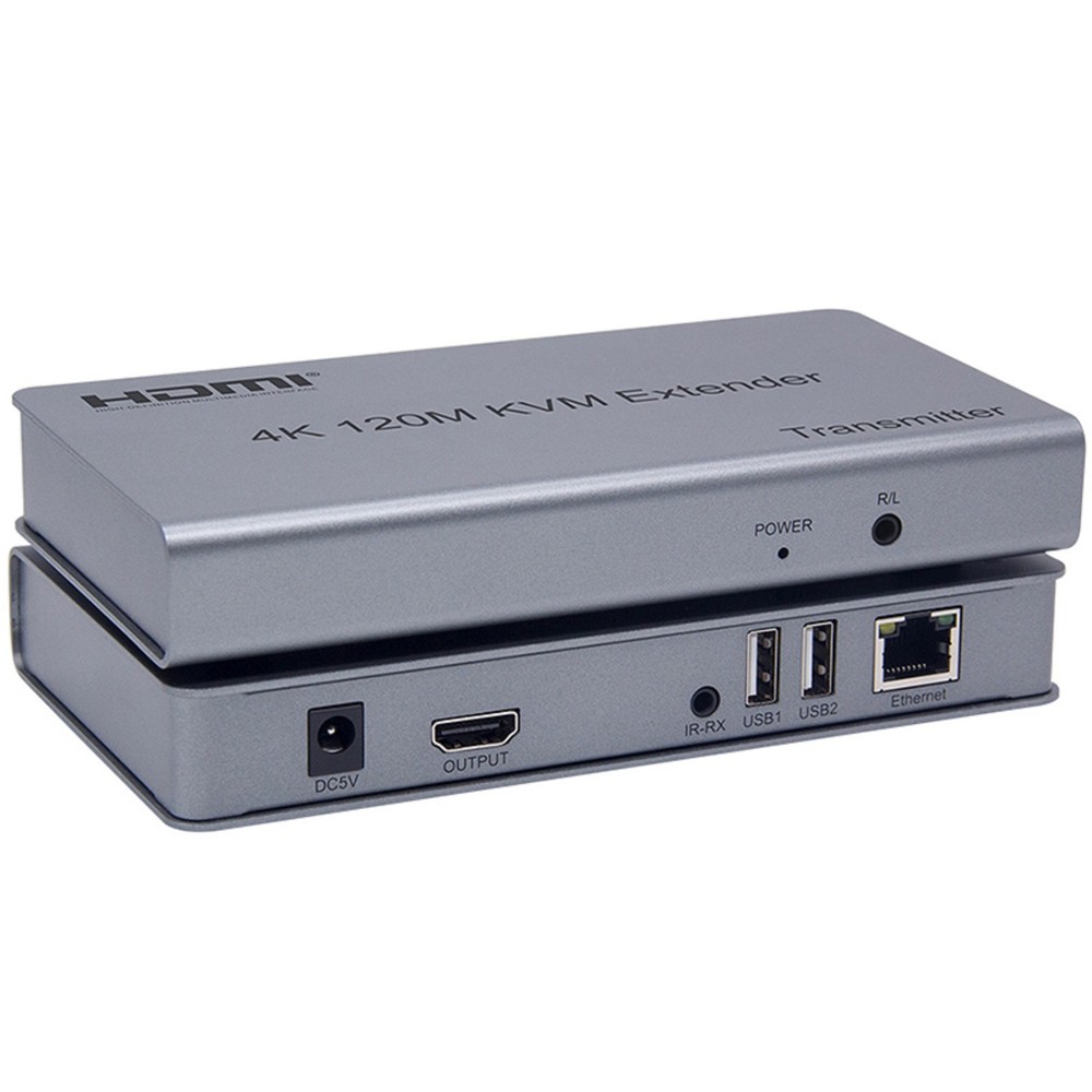 120M HDMI KVM USB Extender Transmitter Stereo Audio Video Transmitter + Receiver
