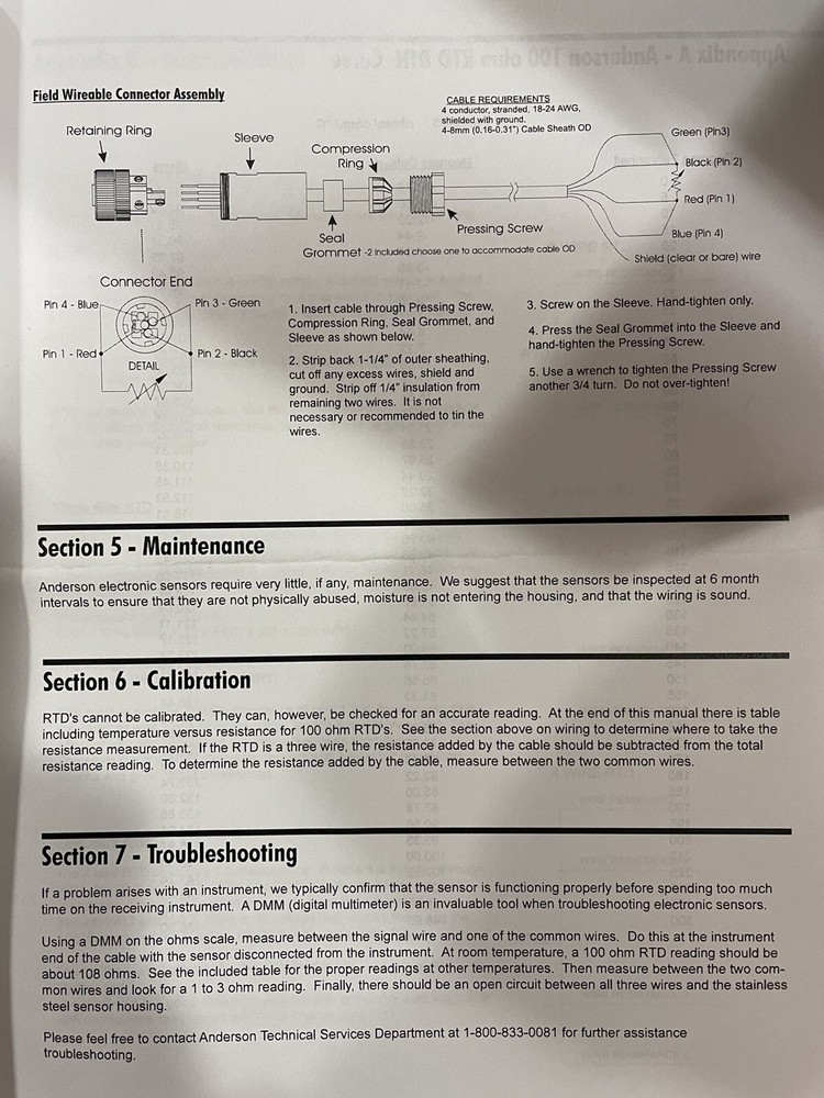 Sanitary RTD Temperature Sensor - Anderson Negele