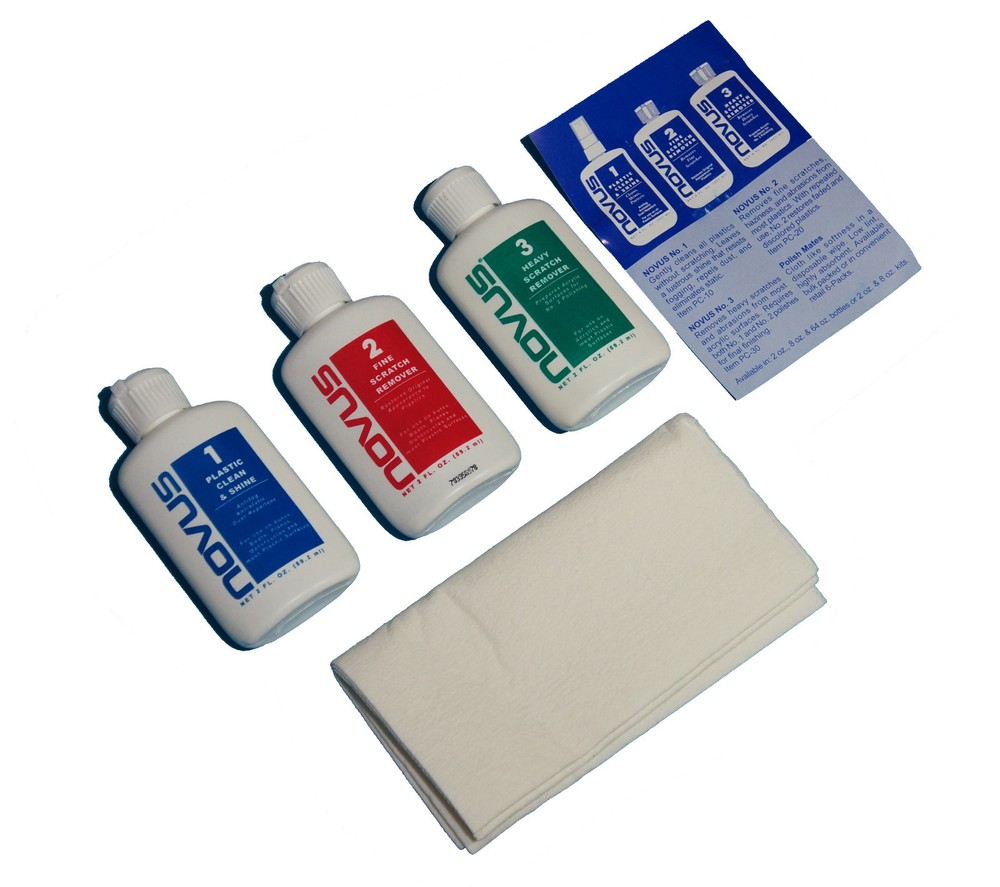 Novus 1,2,3 Plastic Polish System, 3x 2oz, Plastic Polish