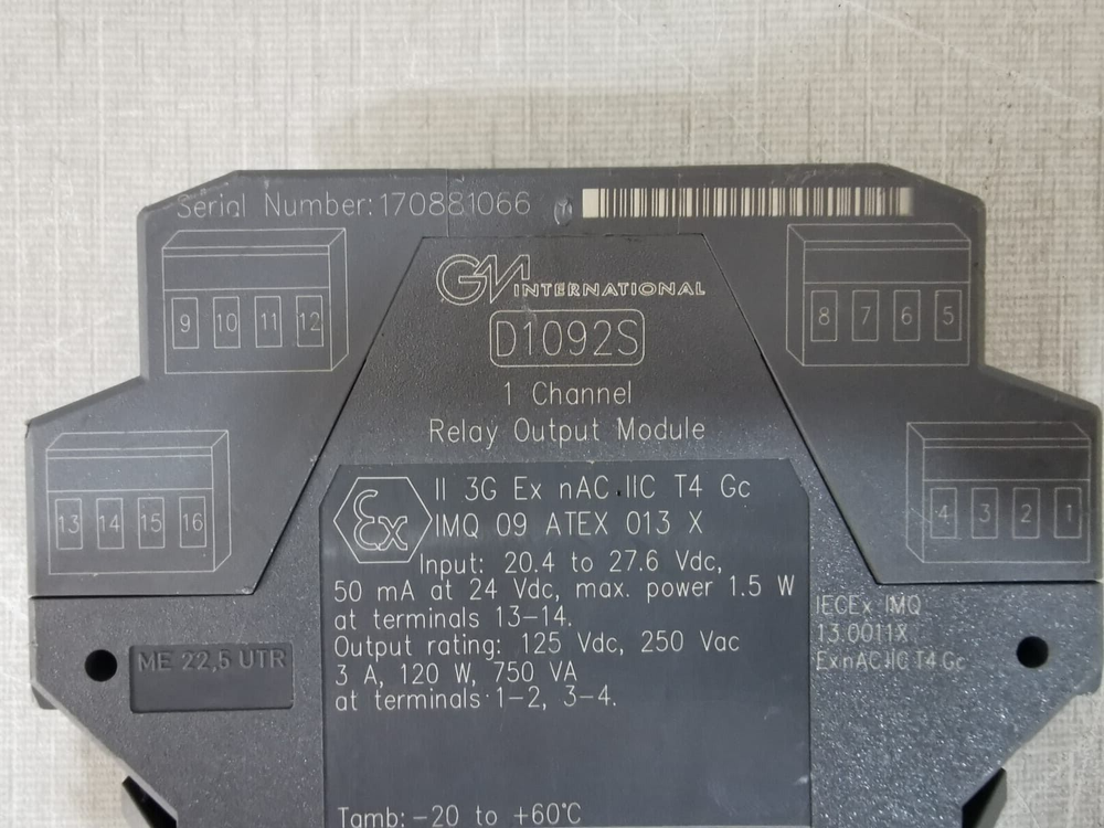 GM International D1092S Relay Output Module 1 Channel