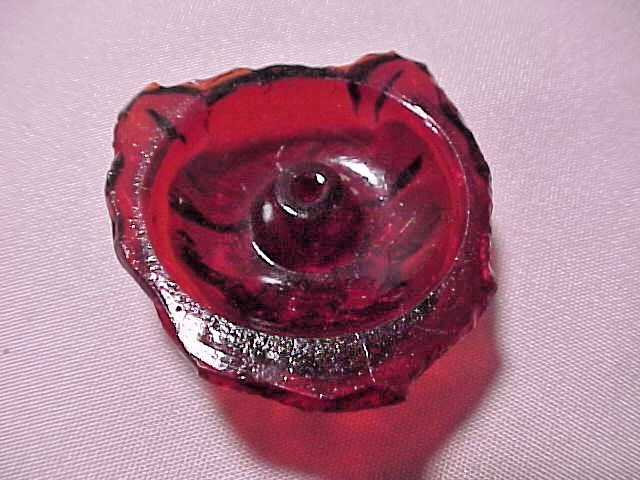 10 Red Glass Figural Cat Kitten Head Knobs, Pulls, Or Buttons