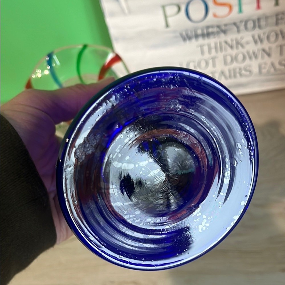 Handblown ruffled Vase