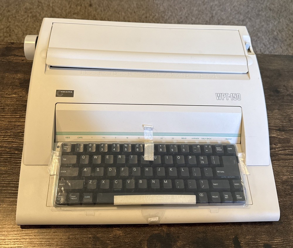 Nakajima WPT-150 Portable Electronic Word Processing Typewriter Tested Working