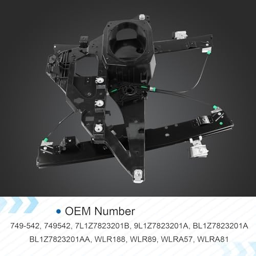 CARMOCAR Window Regulator with Panel Without Motor Replacement for 2007-2017