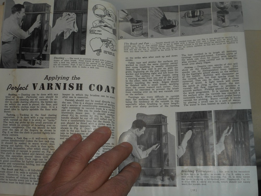 DELTA POWER TOOLS 1940 Delta Craft Handbook Practical Finishing Methods No. 4543