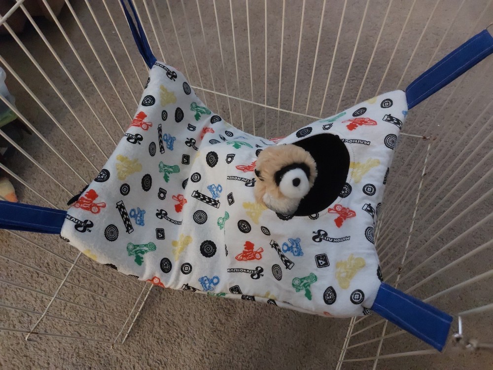 Ferret Hidey-Hole Hammock - Mario Kart Pattern