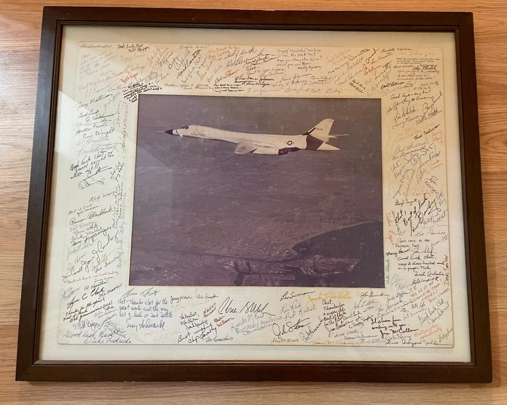1974 Air Force B-1 Bomber Rollout Framed Commemorative Autographed/Signed Print