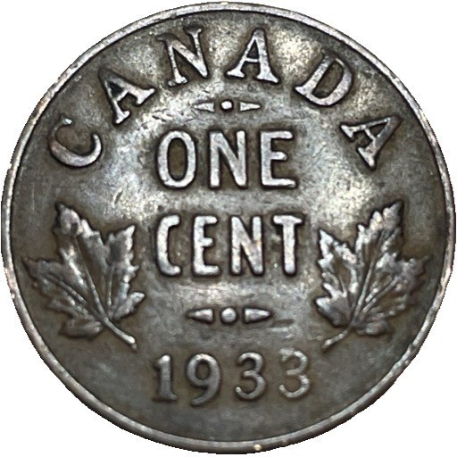 1933 Canada small one cent