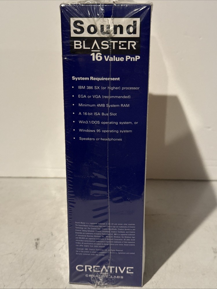 Creative Labs Sound Blaster 16 Value PnP NOS