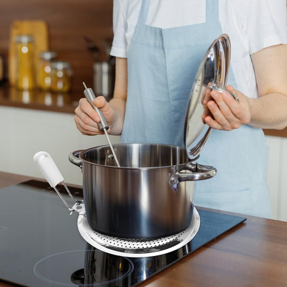 Heat Diffuser Flame Reducer Simmer Plate, Stainless Steel Heat Diffuser for G...