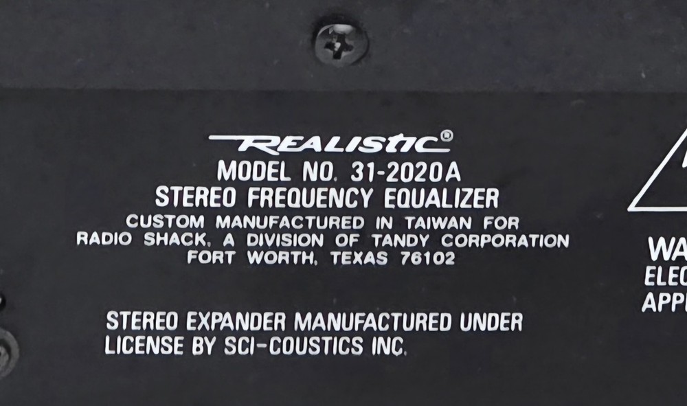 Realistic Dual 10 Band Stereo Frequency Equalizer 31-2020A (SEE DESCRIPTION)